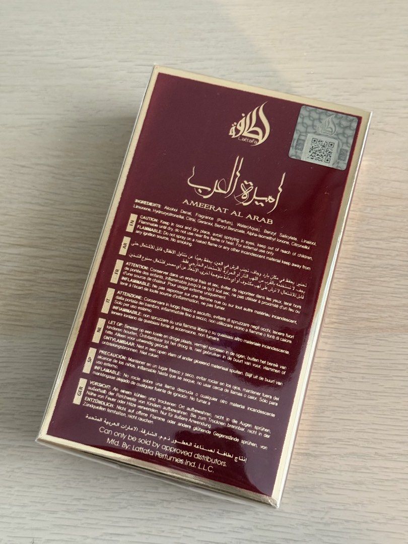 Ameerat Al Arab Asdaaf Eau de Parfum 100ml (Category: Fragrance & Deodorants) located in Paranaque City. Submitted by closetclearing_ (Listing ID 1423554920, Image 3). Description: - purchased in dubai - original, have multiple bottles.