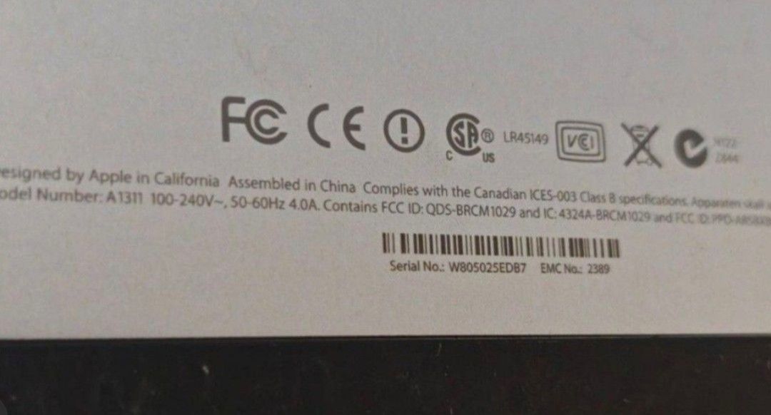 Apple iMac 21.5-inch65604704645121115