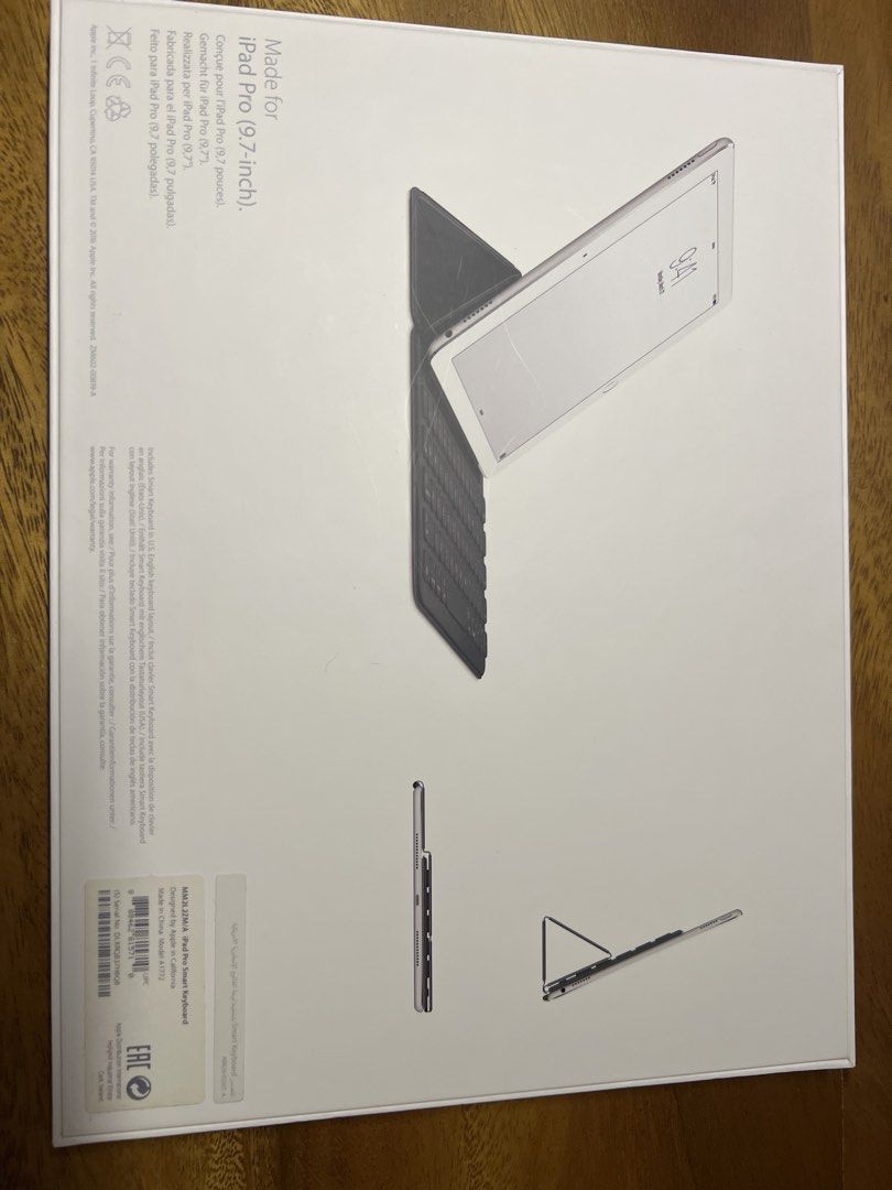 Apple iPad Pro Smart Keyboard (Category: Computer Keyboard) located in Taguig. Submitted by joe.olx (Listing ID 1423533616, Image 2). Description: Apple Smart Keyboard for the iPad Pro 9.7-inch. The model number is A1772. It is designed for the iPad Pro 9.7-inch. The keyboard is black. The box includes the keyboard itself. The item is new and unused..