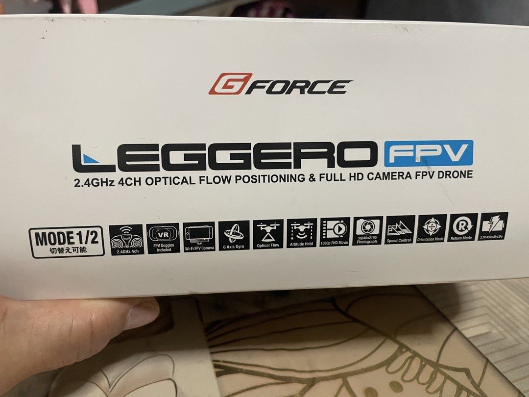 Authentic brand new leggero fpv drone (Category: Drones) located in Caloocan City. Submitted by prelovedbybets (Listing ID 1423570949, Image 2). Description: G force leggero fpv 2.4 ghz 4 ch optical flow positioning and full hd camera fpv drone.