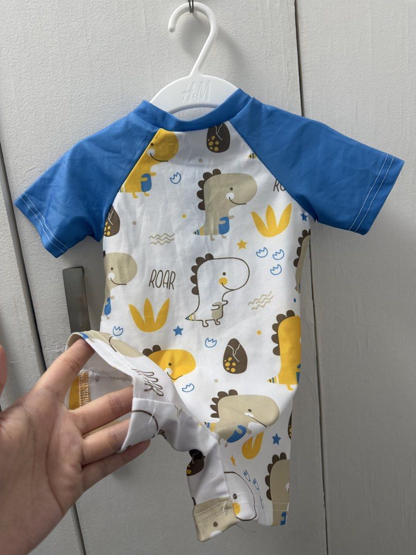 Baby Dinosaur Swimwear (Category: Babies & Kids Fashion) located in Taguig. Submitted by ohmyswardrobe (Listing ID 1423590555, Image 3). Description: Size: 80cm Used once lang .