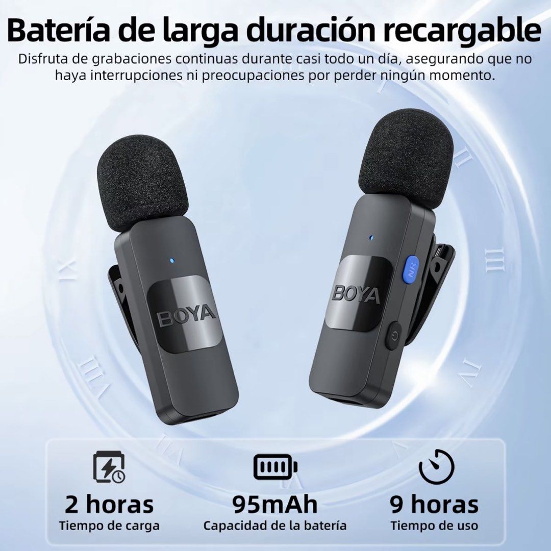 BOYA BY-V for LIGHTNING (2 mic, 1 receiver) (Category: Microphones) located in Angeles City. Submitted by keithyow (Listing ID 1423564827, Image 2). Description: BOYA BY-V Wireless Noise Cancelling Lavalier Mic Bought this around ₱1,800 Still in good condition and working well. No box included, just the actual items. Inclusions • 2 microphones • 1 receiver for Lightning Perfect for vlogging, interviews, online meetings, or content creation. Shipp