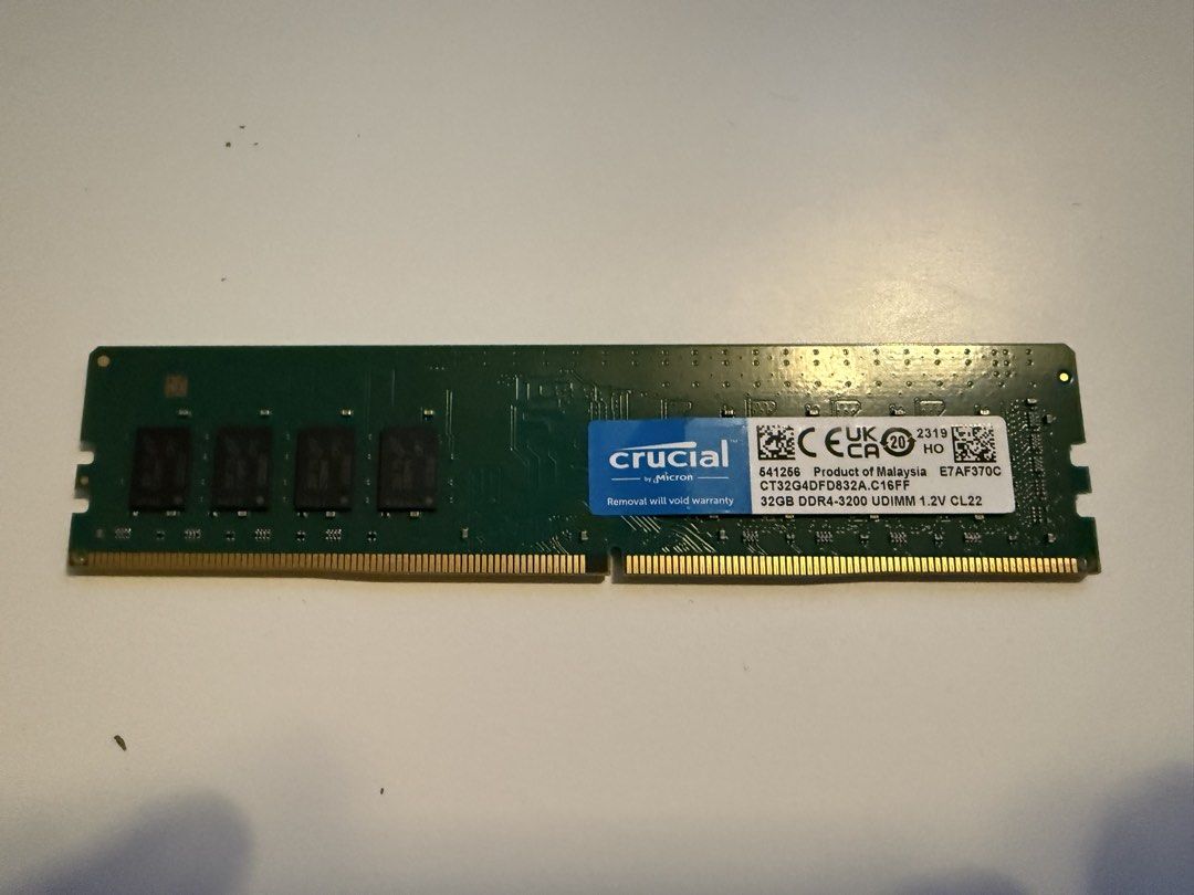 Crucial 32GB DDR4-3200 UDIMM RAM, Computers & Tech, Parts & Accessories ...