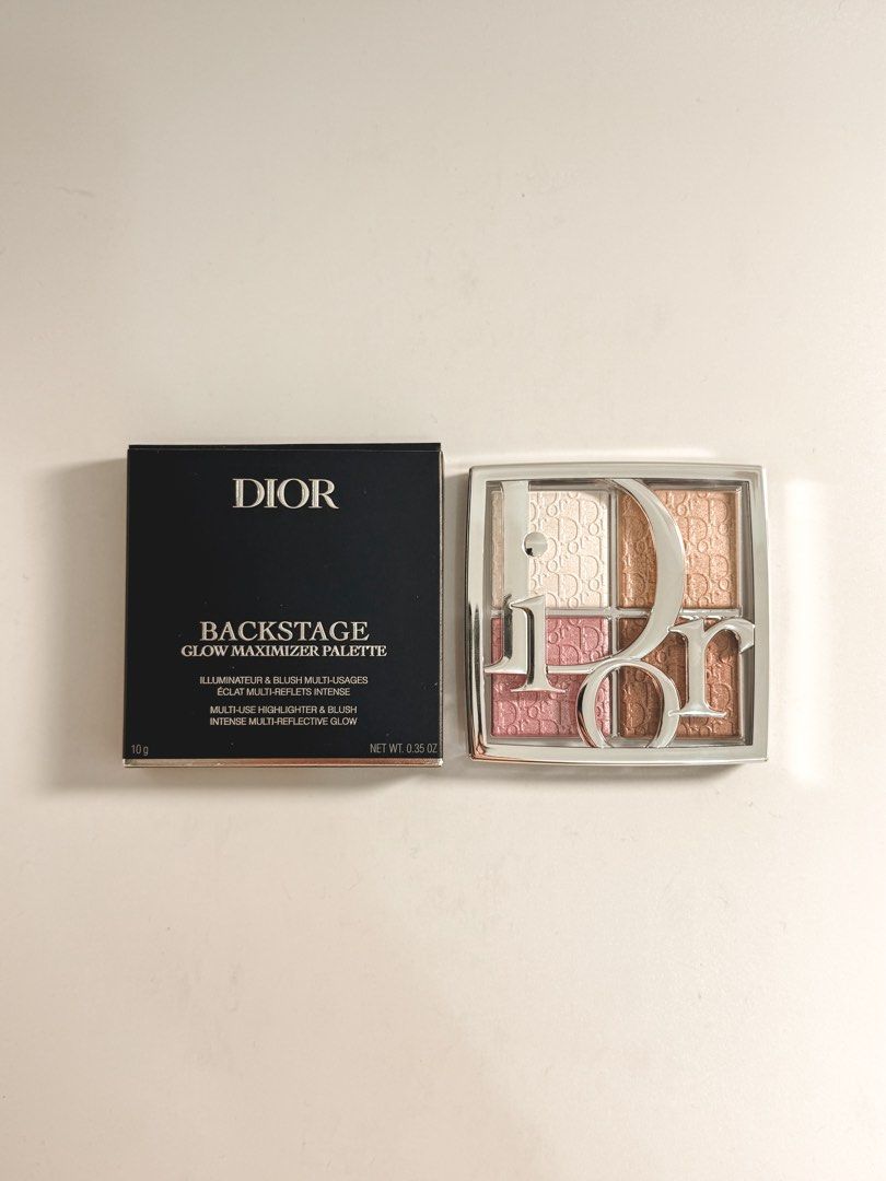 Dior Backstage Glow Maximizer Palette 001 Universal (Category: Makeup) located in Manila. Submitted by bymichelleq (Listing ID 1423500112, Image 2). Description: - Dior Backstage Glow Maximizer Palette - Features 4 shades: white, pink, and two others - For highlighting and blush - Includes original box - Add ₱250 for Dior paper bag - Net weight: 10g.