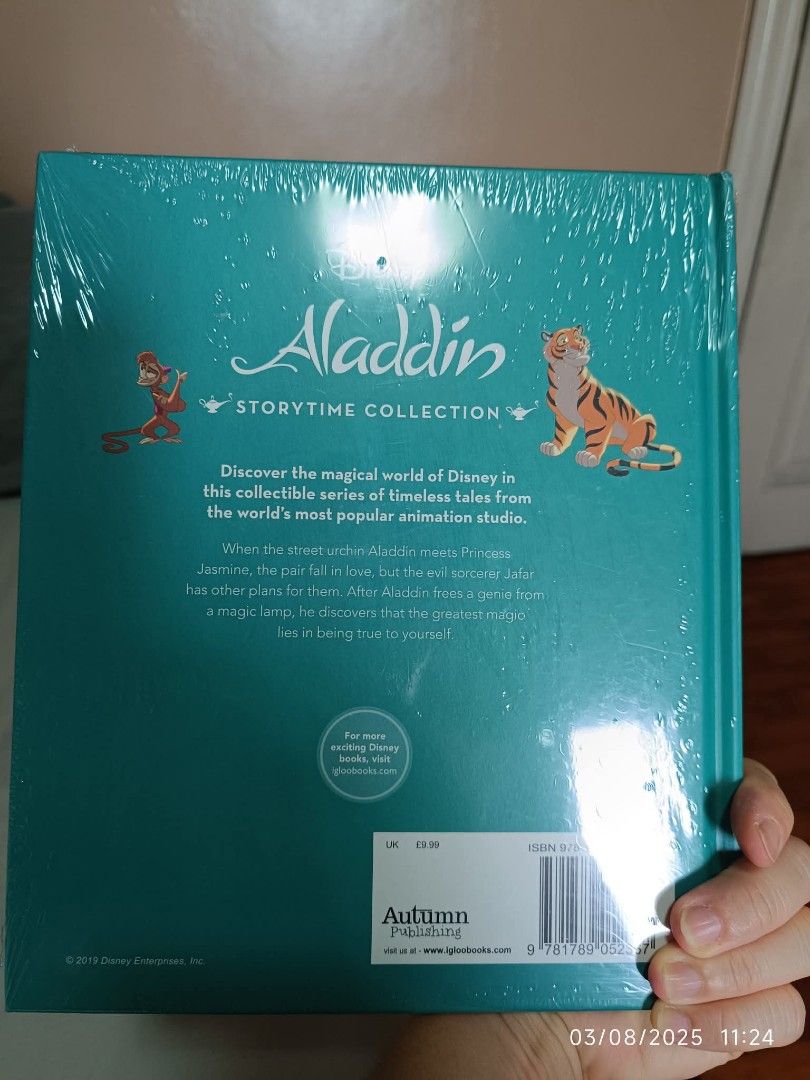 Disney Aladdin Storytime Collection Book (Category: Children's Books) located in Makati City. Submitted by jstreasuredfinds (Listing ID 1423480907, Image 2). Description: - Disney Aladdin Storytime Collection book - Features the classic Aladdin story - Includes beautiful illustrations - Part of a series of timeless tales - Suitable for all ages -perfect as gift.