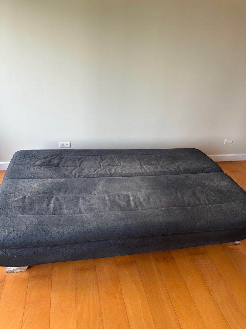 Foldable Sofa Bed (Category: Sofas) located in Manila. Submitted by dheeraj.dheeraj (Listing ID 1423532334, Image 2). Description: Foldable Sofa Bed 3 seater Barely used, sitting in our unit collecting dust Very good condition Mop: Gcash Delivery: lalamove shouldered by buyer.