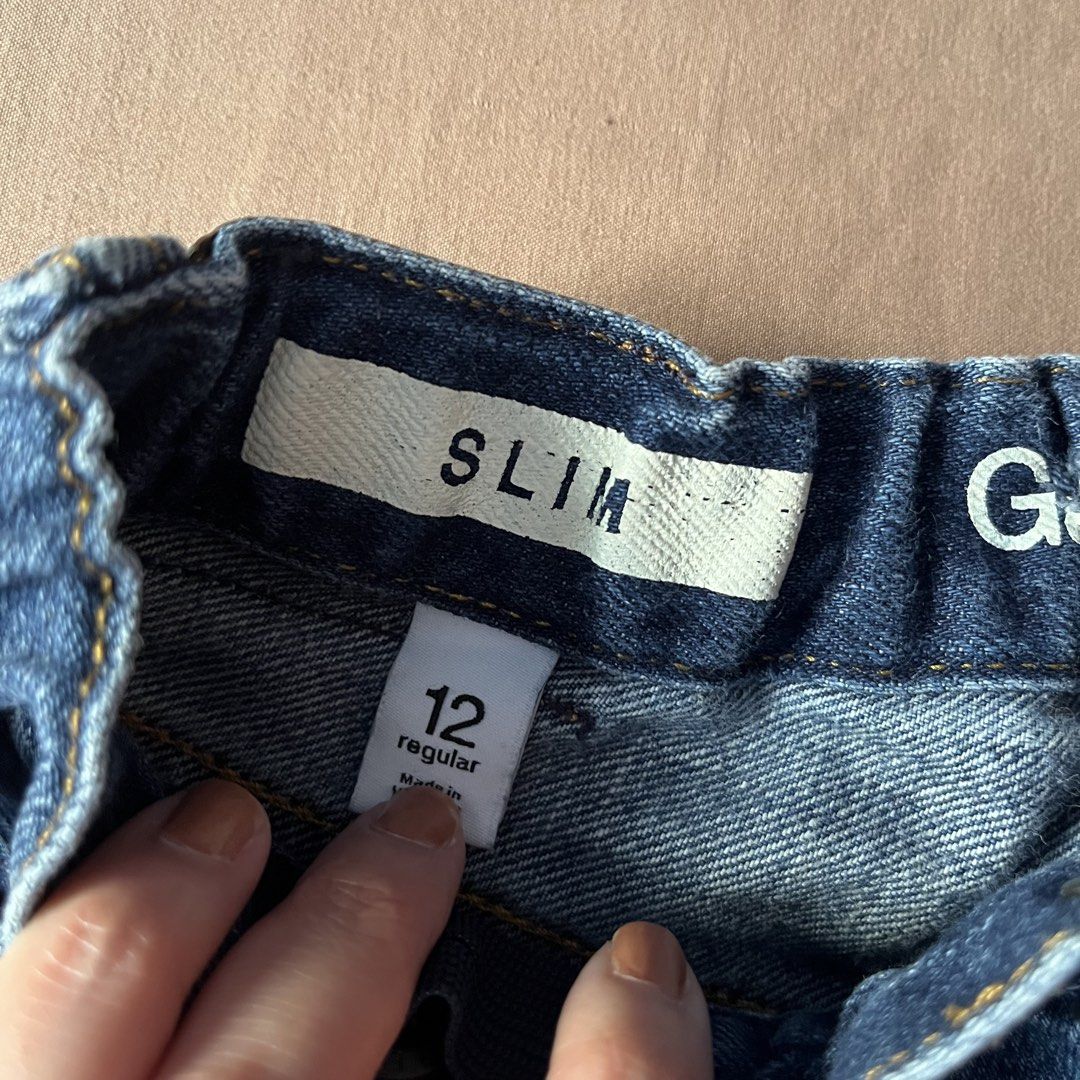 Gap Slimfit denim size 12 (Category: Babies & Kids Fashion) located in Quezon City. Submitted by mamasthings (Listing ID 1423539195, Image 2). Description: .
