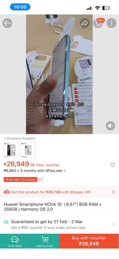 HUAWEI nova 10 SE /DUAL SIM “ PLEASE THE DISCRIPTION before Messaging me” (Category: Huawei) located in Mandaluyong City. Submitted by roszyl1985 (Listing ID 1410556277, Image 3). Description: Paunahan po ito wala ako balak ibenta ito pero due to unforeseen circumstances i have too. NO Physical or LIQUID damage maayos at walang ang scratches ang screen mas makinis pa screen nyan sa mukha ko Sa mga magtatnong this doesn’t have external memory card