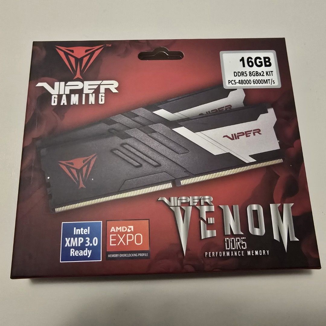 Patriot Viper Venom DDR5 16GB (2x8GB) 6000MHz RAM, Computers & Tech ...