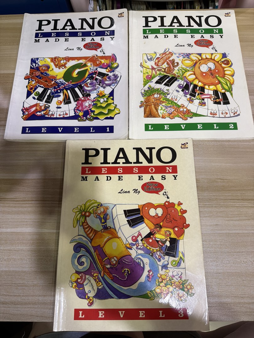 Piano Lesson Made Easy Books - Levels 1, 2, 3, Hobbies & Toys, Music ...