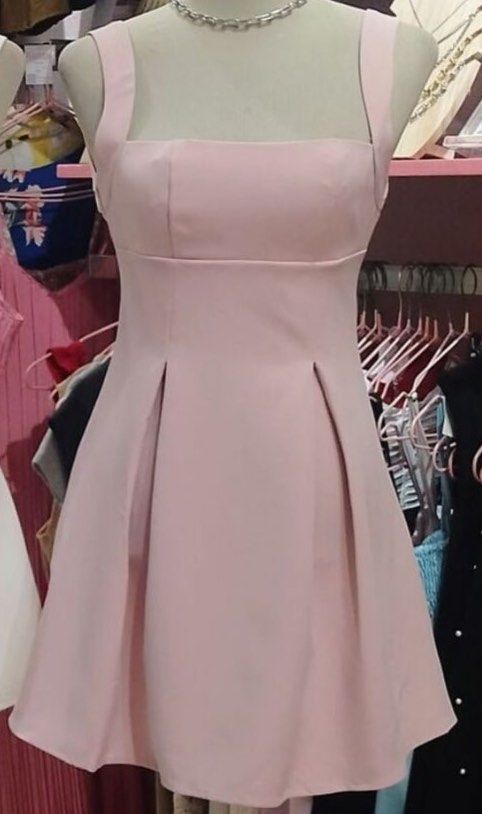 Shein Pink Square Neck Dress (Category: Dresses) located in Cebu City. Submitted by spicycanton (Listing ID 1423582833, Image 1). Description: condition: 10/10 fixed price.