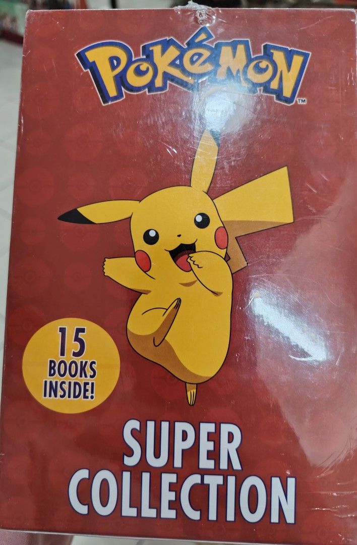 Pokemon Super Collection Book Set (Category: Comics & Manga) located in San Mateo. Submitted by carl_240 (Listing ID 1423582411, Image 2). Description: Pokemon Super Collection book set featuring 14 action-packed stories and a coloring book. The set includes titles like "Ash's Big Challenge", "Scyther vs Charizard", and "The Winner's Cup". Published by Orchard. The set is still in its original packaging. Unopened sealed package Rfs: New hobby Loc