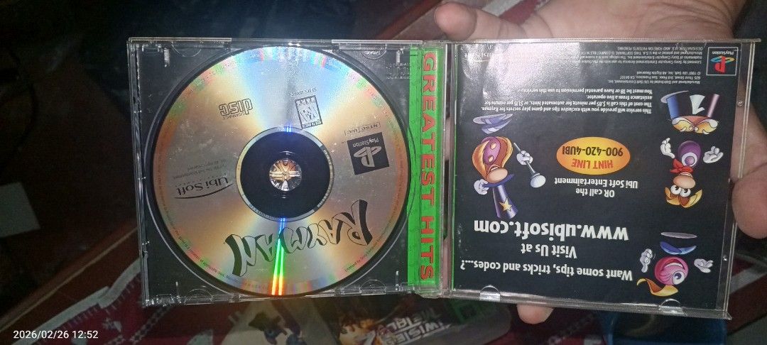 Rayman PlayStation 1 (Category: PlayStation) located in Las Pinas. Submitted by choochiee (Listing ID 1423530000, Image 3). Description: - Original Rayman "Greatest Hits" for PlayStation. - Includes game disc and original case. - Classic platforming adventure. - Features detailed graphics and CD-quality sound. - Perfect for retro gaming fans..