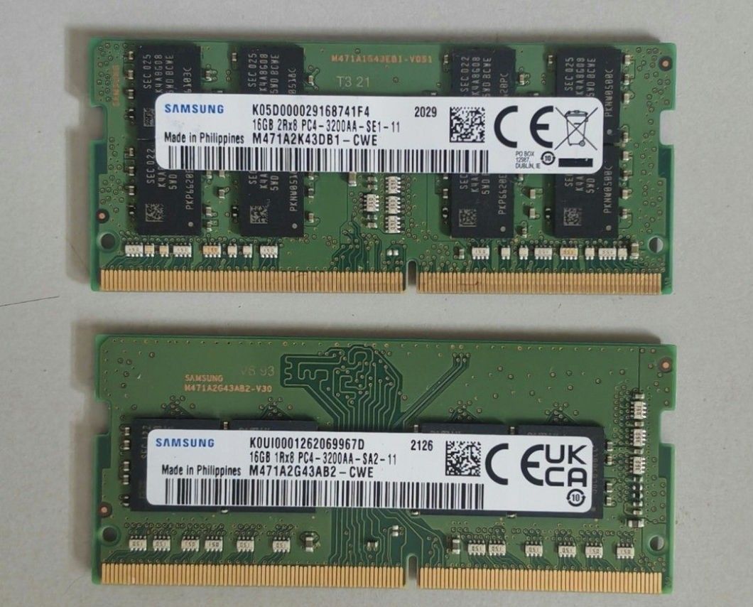 Samsung 32GB (2x16GB) DDR4 (3200Mhz) so-dimm laptop PC RAM, Computers ...