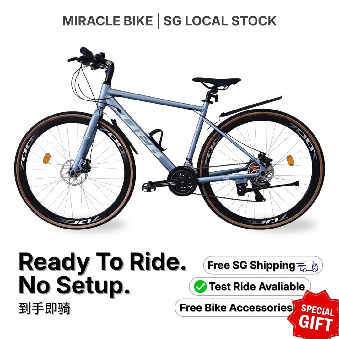 🔥SG INSTOCK🔥 700C24 Speed Road Bike Hybrid Bicycle 💥[full assembled]💥 [1-3 Days FREE Delivery] 自行车