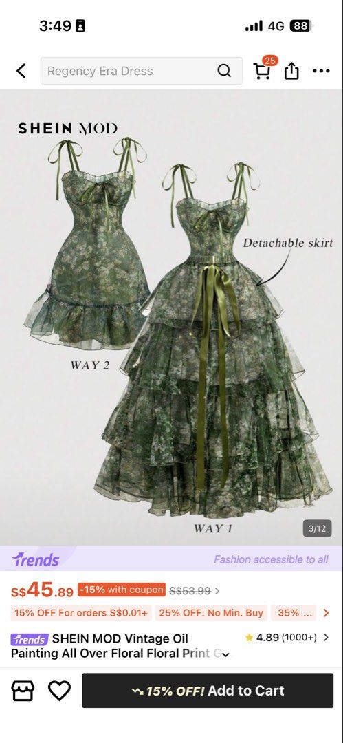 SHEIN MOD Vintage Green Fairy Floral Dress, Women's Fashion, Dresses & Sets, Dresses on Carousell SHEIN MOD Vintage Green Fairy Floral Dress, Women's Fashion, Dresses & Sets, Dresses on Carousell