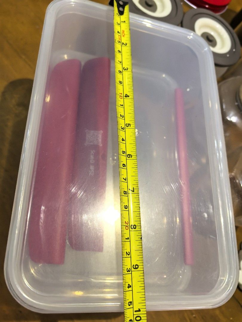 Two of Rectangular Food Storage Container with Red Clips469825731345797121