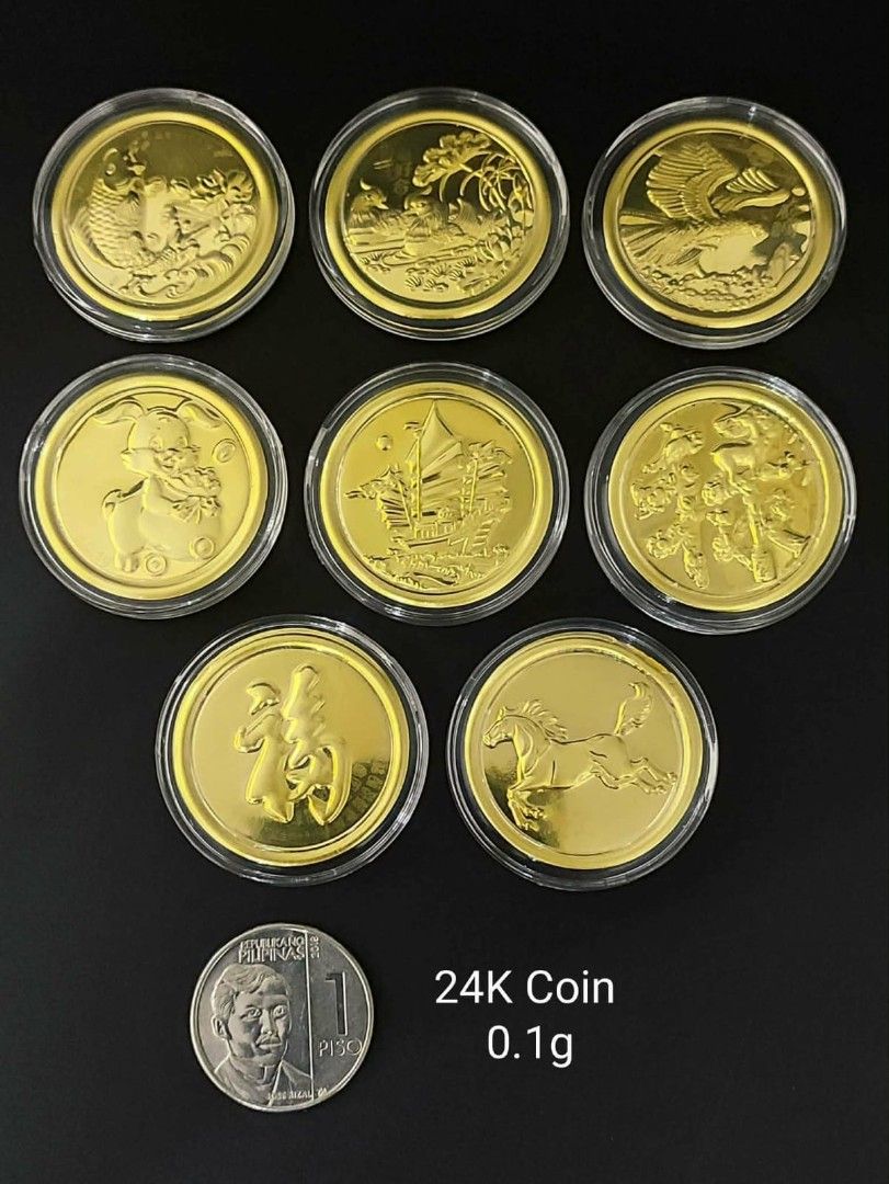 24K Gold Coins - Various Designs (Category: Currency) located in Manila. Submitted by franchezleyjewelers (Listing ID 1423641458, Image 2). Description: .