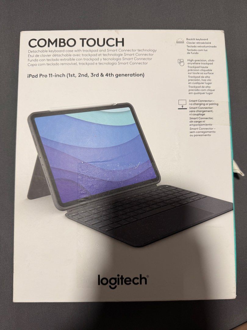 📱 Logitech Combo Touch – Keyboard Case for iPad Pro 11″