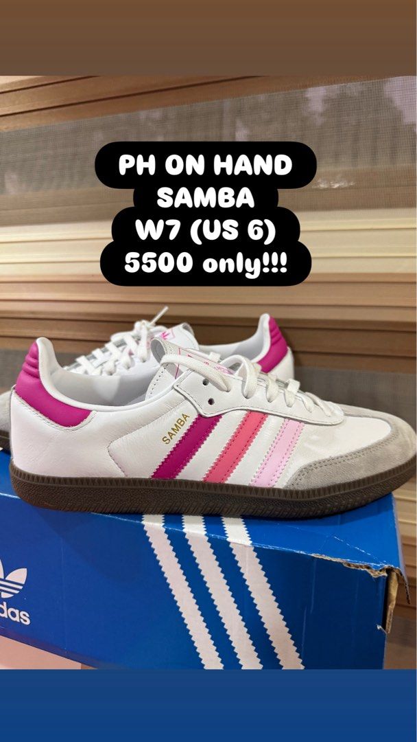 Adidas Samba White/Multi Pink Sneakers (Category: Sneakers) located in Tarlac. Submitted by declutter_queen_e (Listing ID 1423736603, Image 1). Description: .