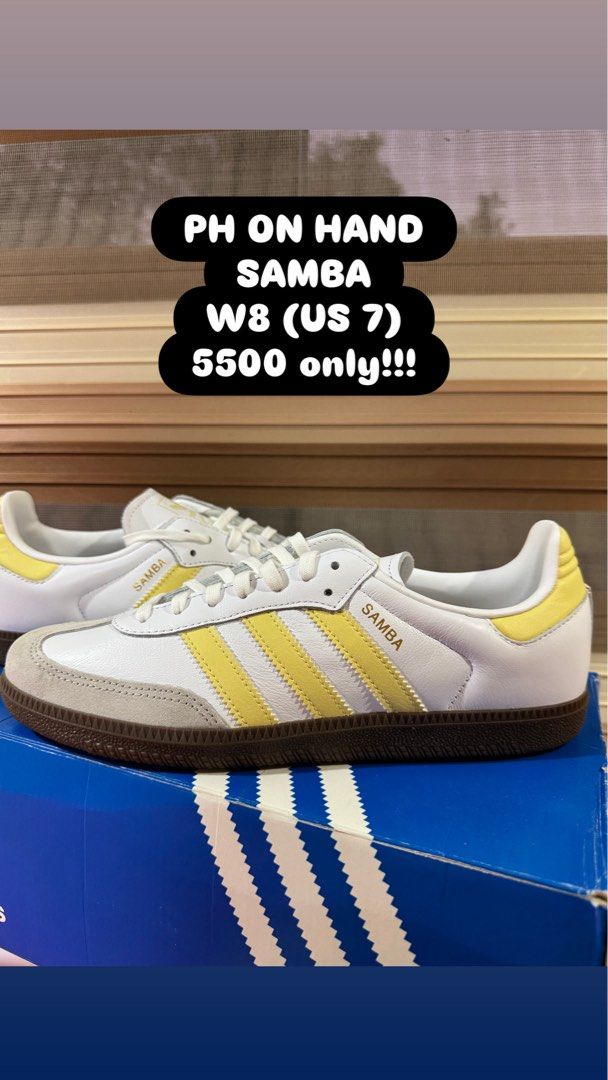 Adidas Samba White/Yellow (Category: Sneakers) located in Tarlac. Submitted by declutter_queen_e (Listing ID 1423736448, Image 1). Description: .