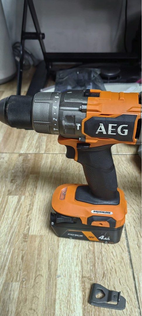 AEG Coedless 18v hammer drill and impact driver brushless (Category: Construction Tools & Equipment) located in Taytay. Submitted by mikz_1303 (Listing ID 1423661985, Image 2). Description: AEG Coedless 18v hammer drill and impact driver brushless Good Condition From New Zealand 2x 4ah battery 1 fast Charger 1 carrying Bag Pick up in Taytay 18500.