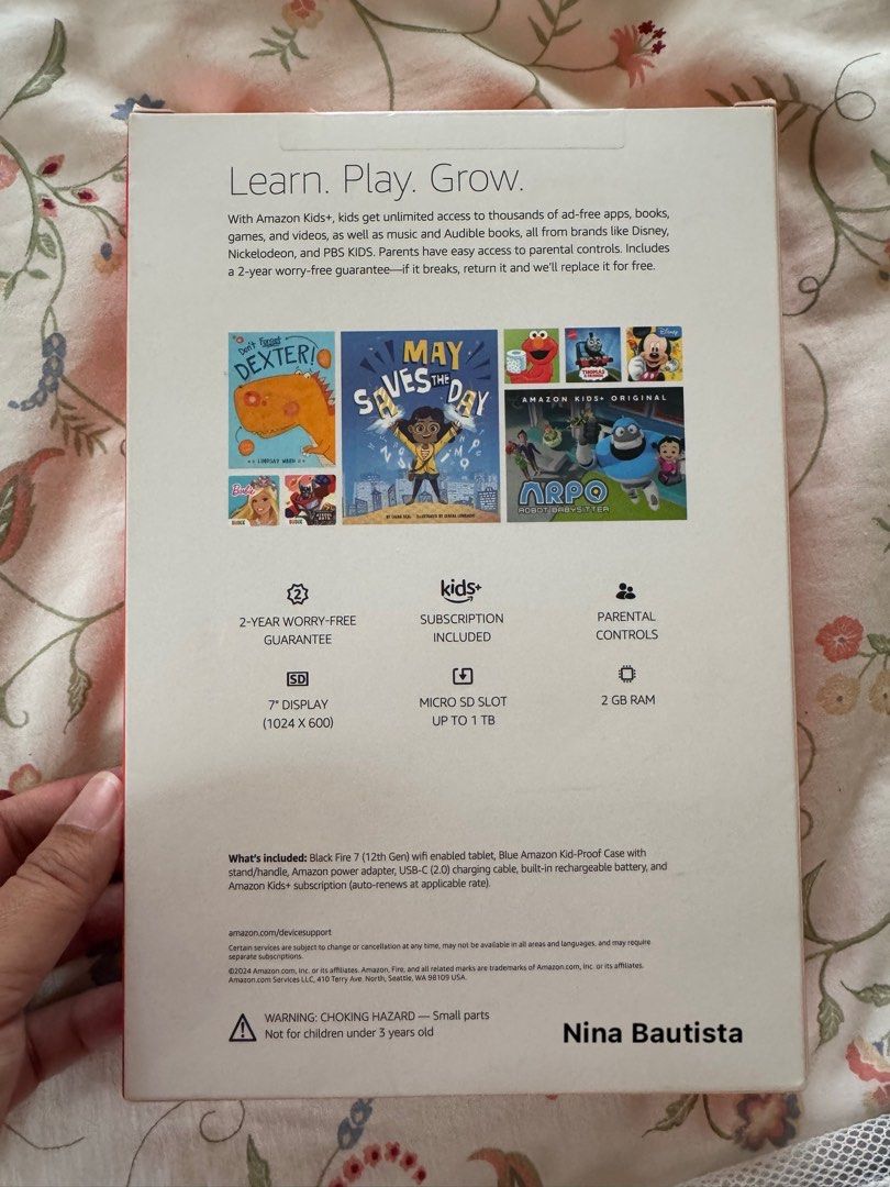 Amazon Fire 7 Kids (12th Gen – Latest Model) (Category: Laptops & Notebooks) located in Quezon City. Submitted by ninanatalia_md (Listing ID 1423642674, Image 3). Description: 🔥 FOR SALE: Amazon Fire 7 Kids (12th Gen – Latest Model) ✨ Brand New | Still Sealed | With Warranty Until March 27, 2027 Original from Amazon US Latest 12th Generation (16GB, Blue) 💸 Selling for ₱4,000 only ⸻ • 7” display • Up to 10-hour battery life • Kid-proof case incl
