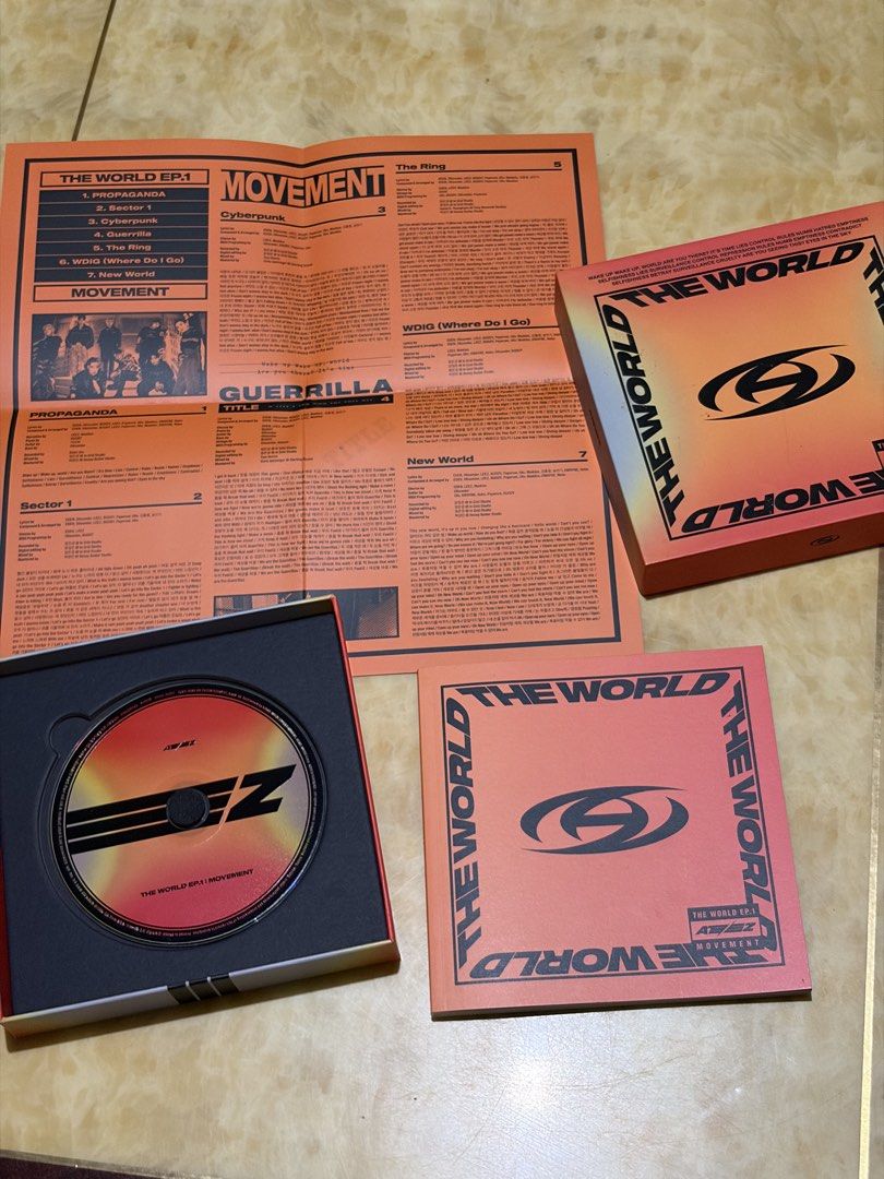 Ateez: The World Ep: 1 Movement (Unsealed) (Category: CDs & DVDs) located in Talisay, Batangas. Submitted by messybessykloset (Listing ID 1423742454, Image 1). Description: - 100% authentic - RFS: Decluttering - Inclusions: Outbox, Photobook, Lyrics Poster, CD - Loc: Talisay, Batangas - SF to be shouldered by the buyer .