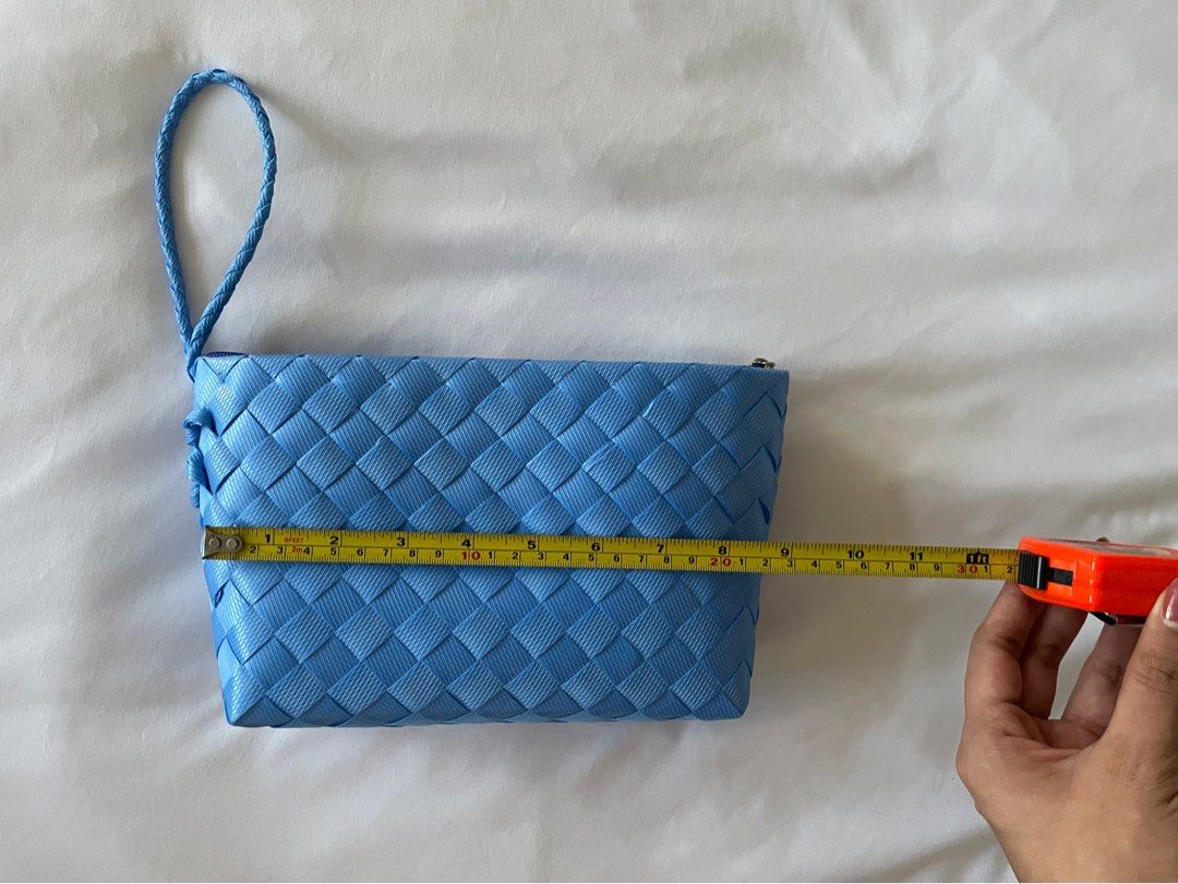 Blue Woven Clutch with Wrist Strap (Category: Clutches) located in Paranaque City. Submitted by beamiscellaneous (Listing ID 1423786709, Image 3). Description: - Used once - RFS: decluttering.