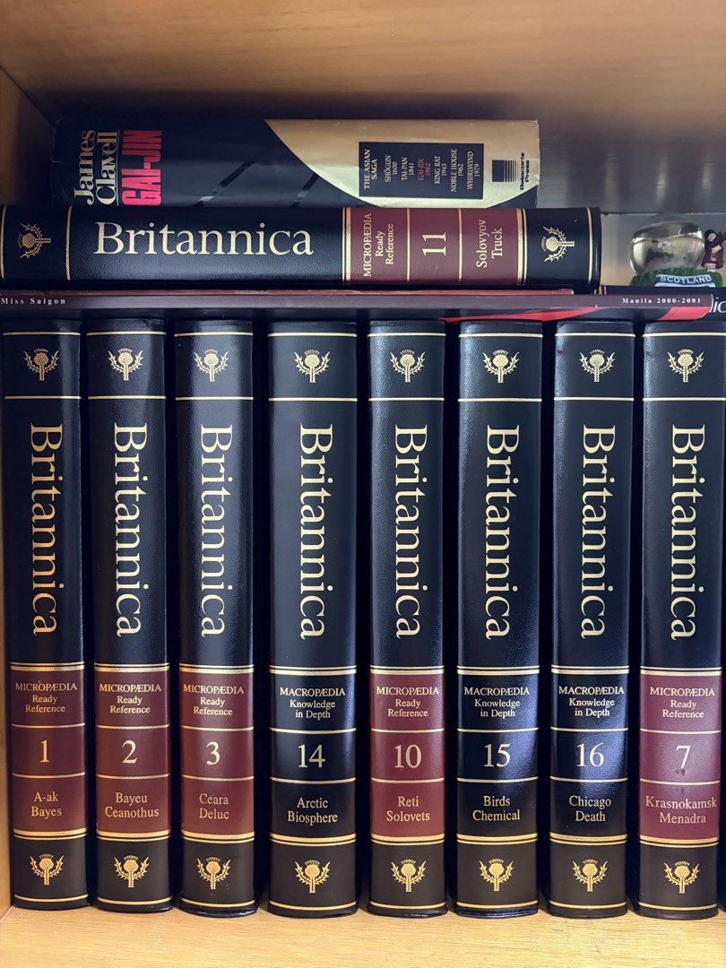 Britannica Books (Category: Textbooks) located in Pasig City. Submitted by stephtdizon (Listing ID 1423706399, Image 2). Description: Authentic complete collection In very good condition Selling as a set / take all Book 1 A-Ak Bayes Book 2 Bayeu Ceanothus Book 3 Ceara Deluc Book 4 Delusion Frenssen Book 5 Freon Holderin Book 6 Holderness Krasnoje Book 7 Krasnokamsk Menadra Book 8 Menage Ottawa Book 9 Otter Rethimnon Book 10 Reti Solovets Book 11 