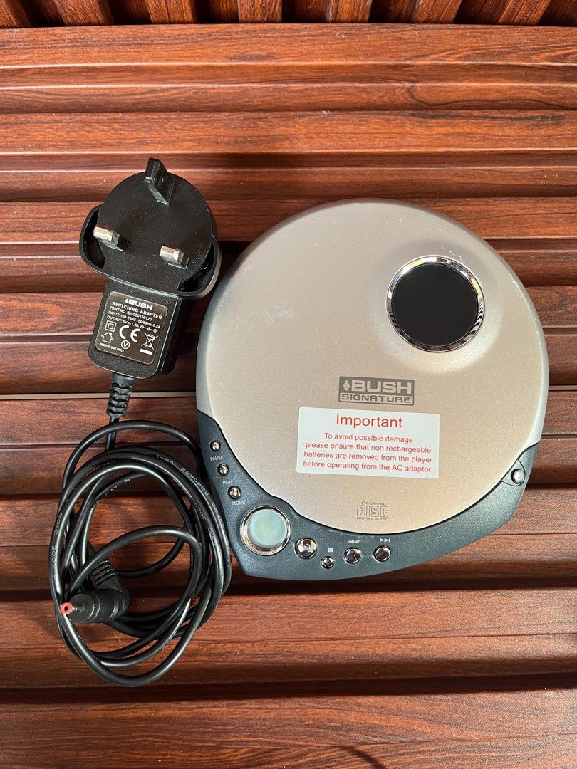 Bush Signature Personal CD Player (Category: Portable Music Players) located in Valenzuela. Submitted by moshiiri_kawaii_v2 (Listing ID 1423667322, Image 1). Description: Bush Portable CD Player Working with 5v Bush power plug Flaws: battery power supply not working due to corroded part check last pic, minimal scratches selling as is .