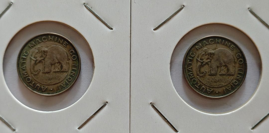 Ceylon Automatic Machine Co. Token X 2 (Category: Currency) located in Singapore. Submitted by sfchan88 (Listing ID 1415799607, Image 1). Description: Ceylon Automatic Machine Co. Token X 2 Condition please refer to pictures. Cash and Carry. Item is first come first serve. Please read item description & view pictures carefully for details. Any question please message me and I am glad to help. Price is slightly negotiable, please don't make ridicu