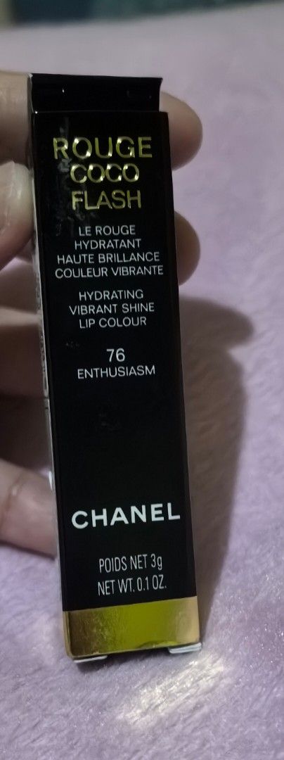 Chanel Coco flash lipstick(Enthusiasm) (Category: Makeup) located in Quezon City. Submitted by uptrendglam (Listing ID 1423726584, Image 1). Description: Chanel Coco flash lipstick, shade 76 Enthusiasm. Guaranteed authentic.