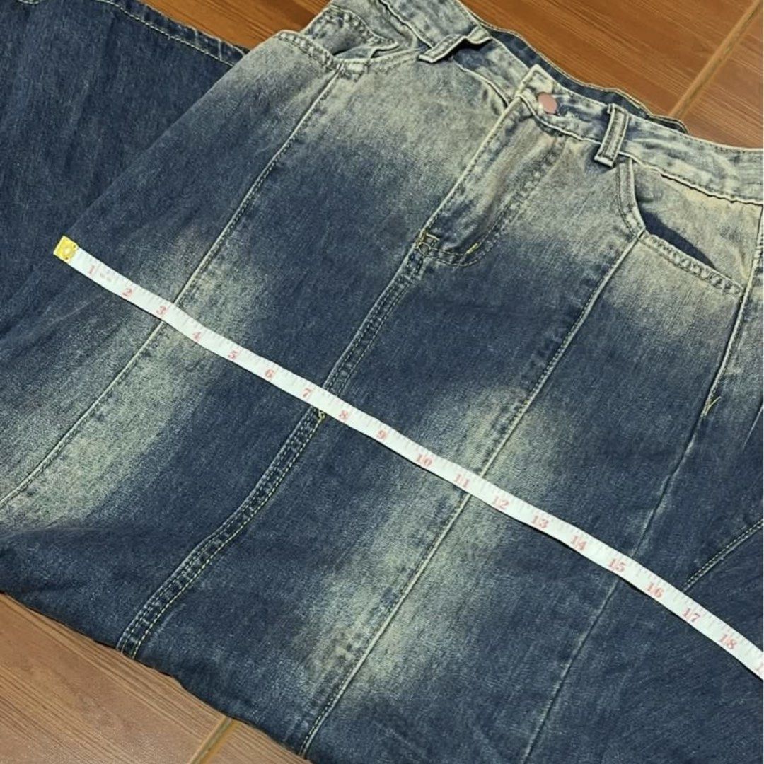 Denim Mermaid Skirt (Category: Skirts) located in Cebu City. Submitted by ishinitially (Listing ID 1423745974, Image 3). Description: super cute! bought it here in carousell but unfortunately its too small on me! - can fit 26 - 27 inches! (small or medium) - actual ww shown in photo from orig seller! measurements in images .
