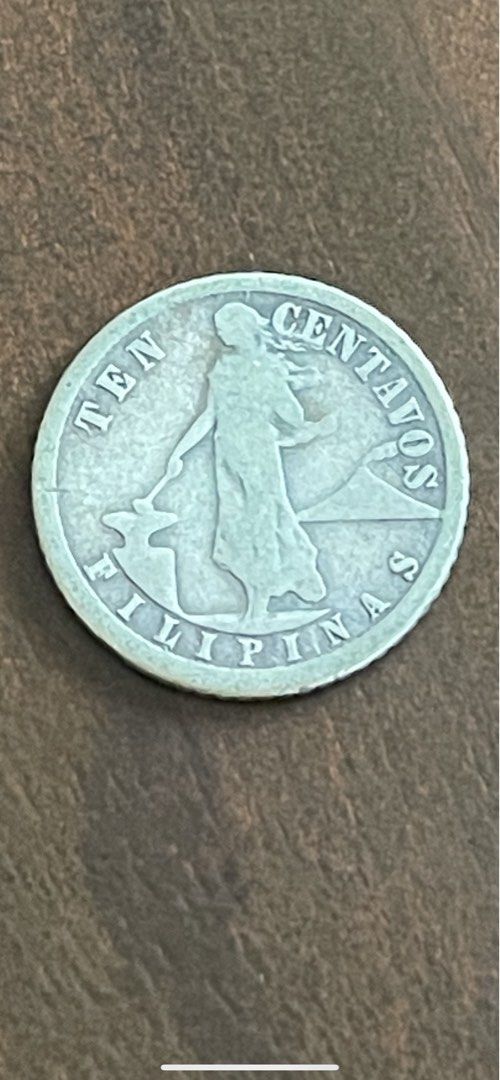FBE27-243 small type 1915 US Philippines Ten Centavos Coin (Category: Currency) located in Antipolo. Submitted by treasure.keeper (Listing ID 1423628877, Image 2). Description: Mintage only 450000 small type silver .750.