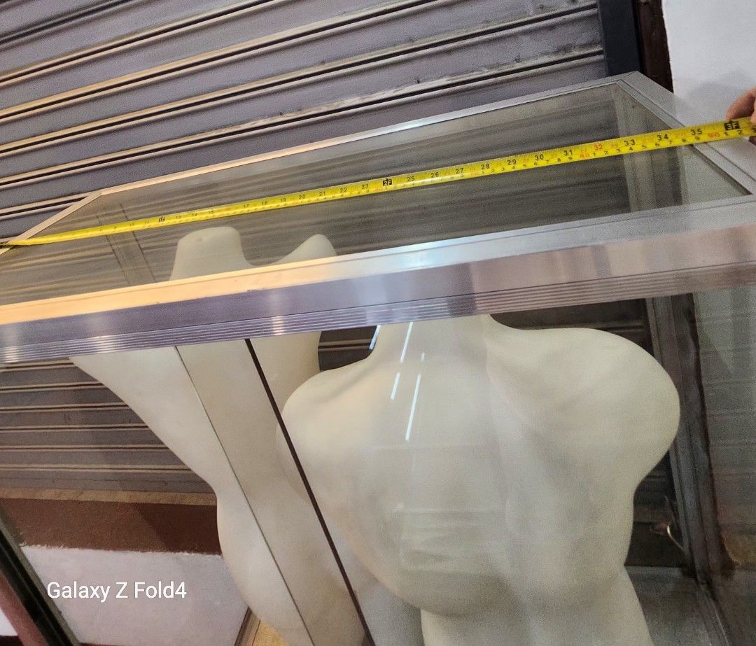 Glass Display shelves stainless estante (Category: Shelves, Cabinets & Racks) located in Valenzuela. Submitted by allbrandedshop (Listing ID 1423713262, Image 3). Description: mannequin not included. .