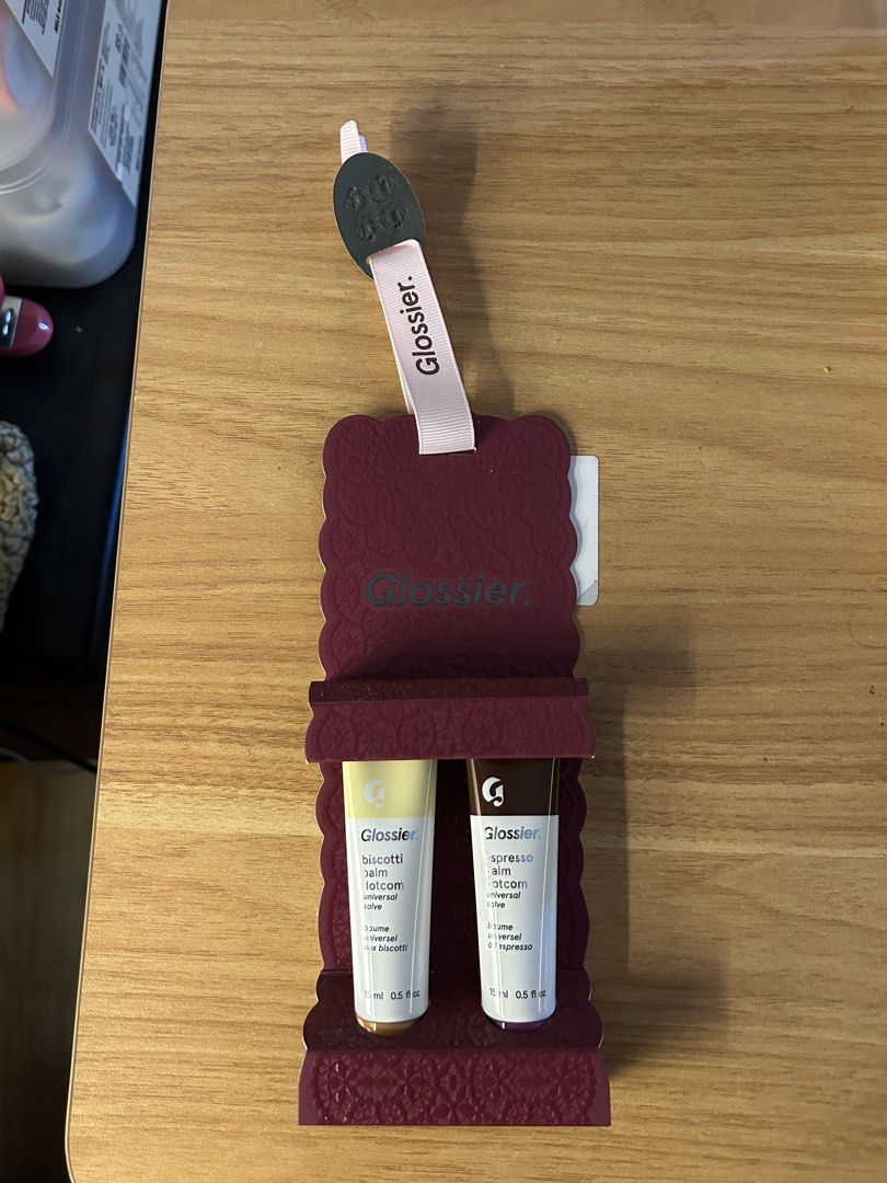 Glossier Holiday Balm dot com duo lip balm (Category: Face Care) located in Las Pinas. Submitted by karengail168 (Listing ID 1423636378, Image 1). Description: biscotti + espresso payo .
