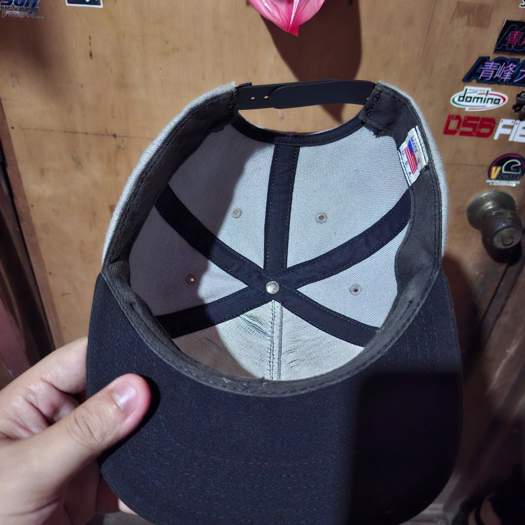 Hall of Fam (Category: Caps & Hats) located in Victorias. Submitted by doc_keith (Listing ID 1423647234, Image 3). Description: - Gray crown, black brim - Embroidered design - Adjustable snapback closure - Black lining and tag inside.