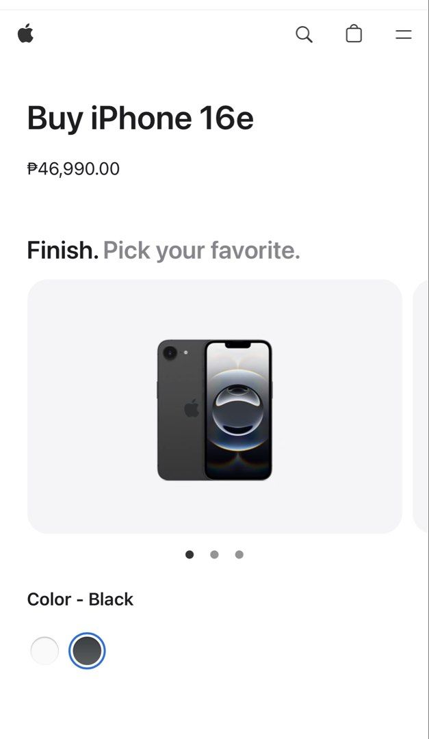 iPhone 16e 256gb (Activated only, 0 Cycle Count) (Category: iPhone 16 Series) located in San Carlos. Submitted by marco1199 (Listing ID 1423637722, Image 3). Description: iPhone 16e 256gb Activated only- hindi nagamit ✔️ Factory Unlock NTC ✅ Under Warranty 100% Battery Health 💯 0 Cycle Count Ikaw una magchacharge ✅ Good as brandnew, malaki na tipid mo 😀 Brandnew Price: P46,990 Open for CoD through LBC.