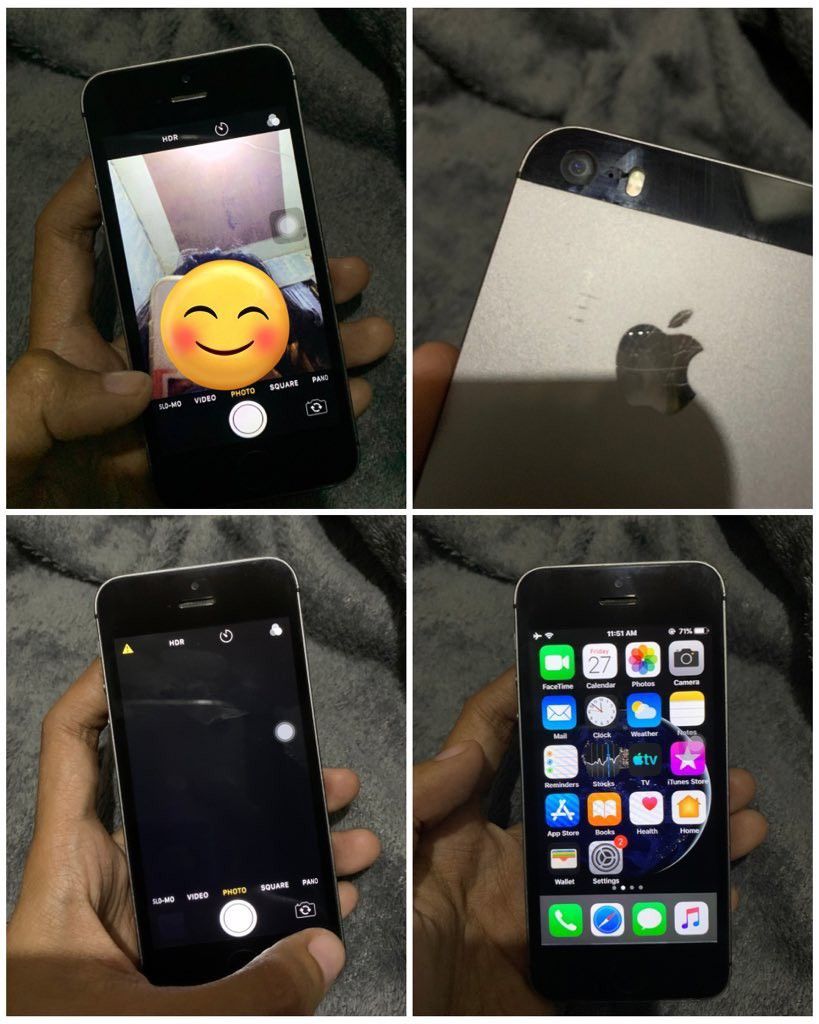 iphone 5s 64gb space grey w/ issue (Category: Others) located in Manila. Submitted by xx.yvi (Listing ID 1423742833, Image 2). Description: for sale iphone 5s 64gb - touch id/home button working - front cam working - unit only - open line issue: - back cam not working (kita sa pic) - flashlight not working - bawal reset - may basag malapit sa back cam mop: gcash mod: lbc/lalamove meet up: malolos, bulacan dm po sa interested.
