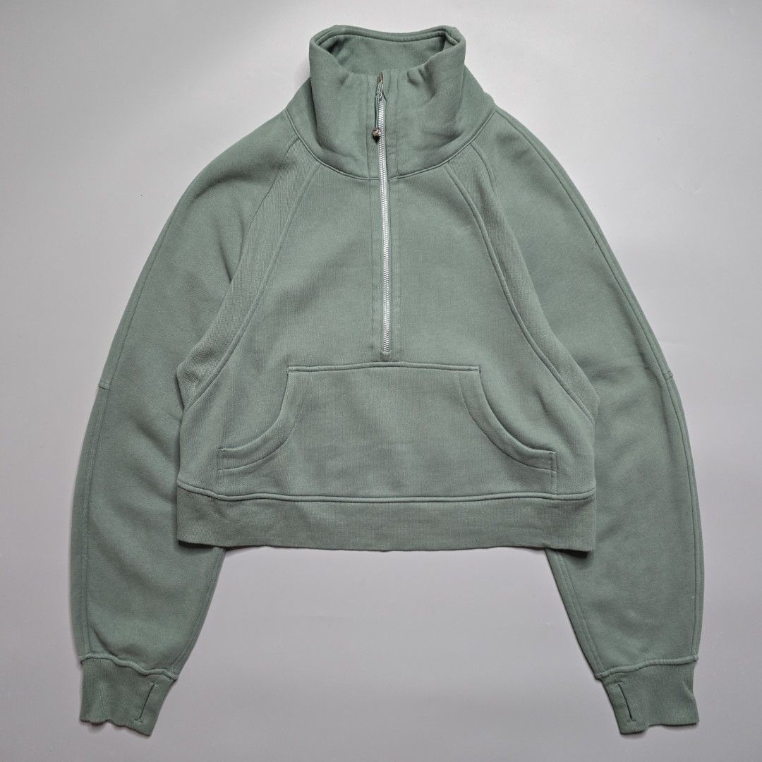 Lululemon - Scuba Oversized Cropped Quarter Zip (Category: Longsleeves) located in Malabon City. Submitted by buynflex (Listing ID 1423751921, Image 2). Description: Lululemon - Scuba Oversized Cropped Quarter Zip Size XS-S Dimensions: W 21 x L 21 Gently Used Very Good Condition.