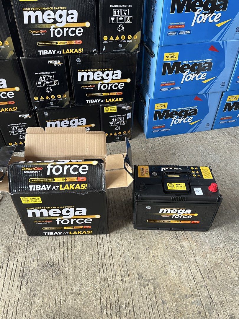Megaforce Battery for Vehicle (1SNF, 2SMF, 3SMF, 6SMF, 2D, 4D, 8D) (Category: Other Automotive Parts and Accessories) located in Manila. Submitted by puffsxbangs (Listing ID 1423699734, Image 2). Description: MEGAFORCE BATTERIES AVAILABLE!! Megaforce Low Maintenance 1SNF 2SMF 3SMF 6SMF 2D 4D 8D Megaforce Maintenance Free 1SNF 1SMF 2SMF 3SMF 6SMF 2D 4D 8D DIN44 DIN55 DIN74 DIN77/80 DIN100 MF65 Megaforce Plus Maintenance Free 1SNF 1SMF 2SMF 3SMF DI
