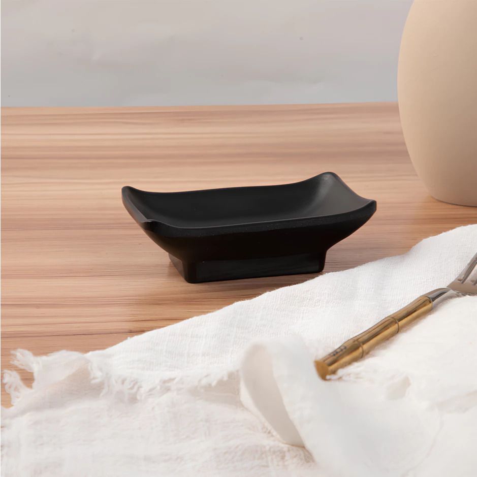Melamine Black Rectangular Sauce Dish (Category: Spice & Seasoning) located in Manila. Submitted by trustradeglobal (Listing ID 1423634781, Image 3). Description: 🖤 Rectangular Sauce Dish – Black Melamine (10cm x 6.5cm x 3cm) ✨ Description: Elegant and durable rectangular melamine dish — perfect for serving sauces, dips, appetizers, or small side dishes. Its sleek black design adds a touch of sophistication to any table setup, whether at home, r