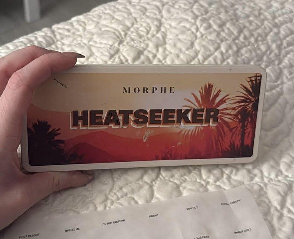 Morphe Heatseeker eyeshadow palette (Category: Makeup) located in Quezon City. Submitted by cheerupbby (Listing ID 1422910058, Image 1). Description: Selling for my mom. Unused! Will ship when I get back home to the Philippines in October/November 2026. Note: I will only bring what is SOLD. 📍 QC Rfs: I’m decluttering. Everything posted is mine unless mentioned otherwise! 🥹.