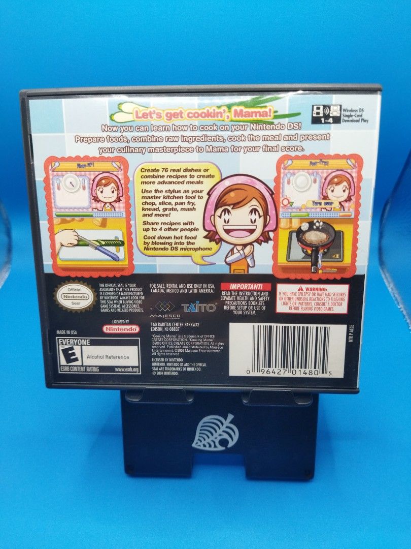 Nintendo DS Cooking Mama( USA ) (Category: Nintendo) located in Mandaluyong City. Submitted by sykarla1 (Listing ID 1423702641, Image 3). Description: Nintendo DS game Pre owned R- ( JPN ) good working condition Cash on delivery available via lalamove meet up available mandaluyong near by please fallow in FB page; Gamers hub Note For customer trust & confidence we Send actual video/ picture before We ship. Thank you .