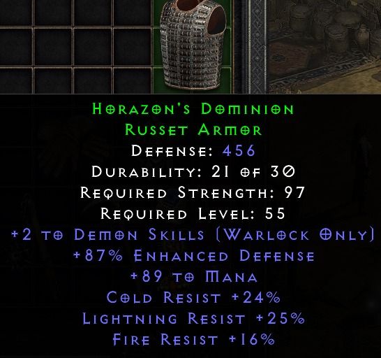 (Non-Ladder) Good Horazon(New Warlock) Pieces at $5 each. See Photos ...