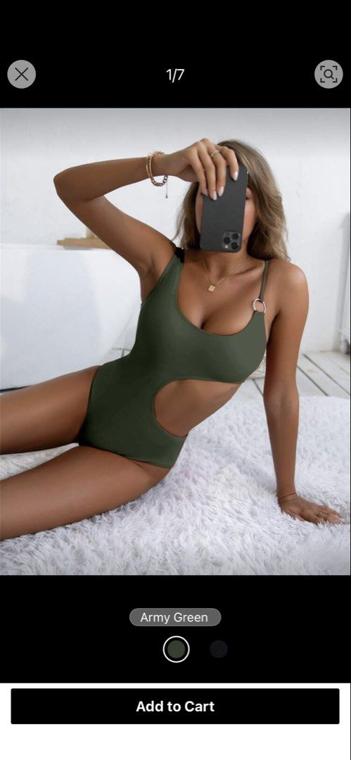 Olive Green One-Piece Swimsuit (Category: Bikinis & Swimsuits) located in Quezon City. Submitted by tin.008 (Listing ID 1423620817, Image 2). Description: .