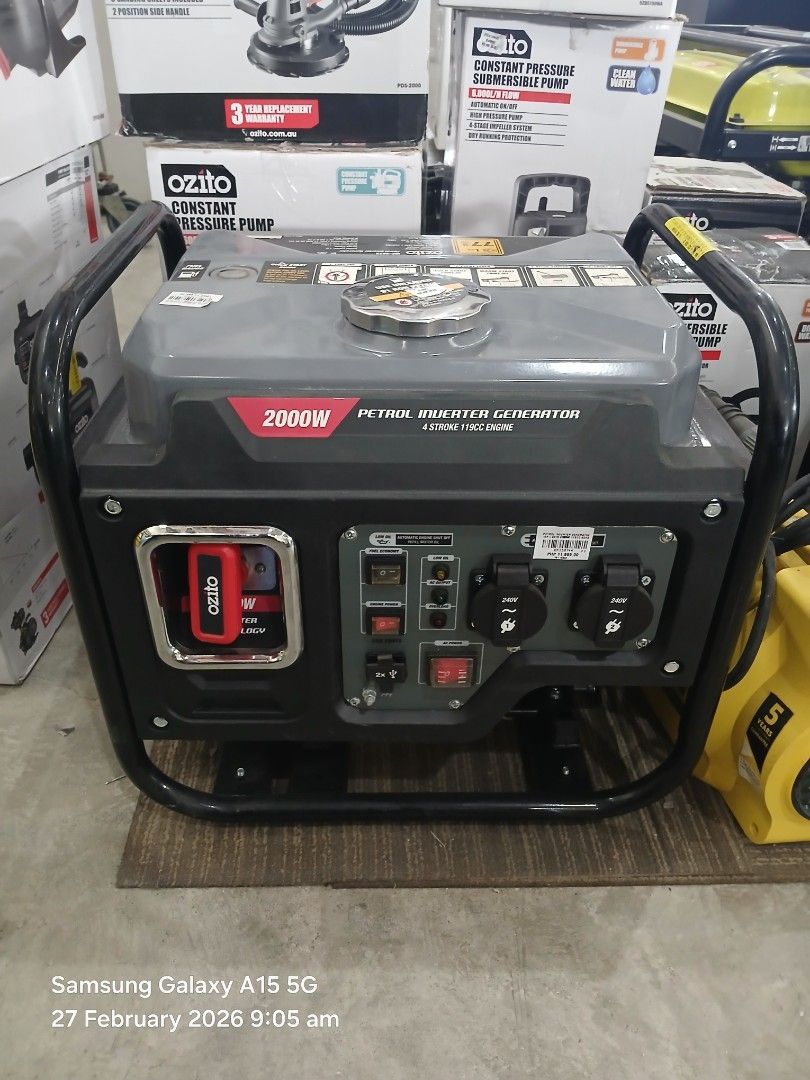 Ozito IGP-2018 (Category: Construction Tools & Equipment) located in Manila. Submitted by sc_arvin (Listing ID 1423620749, Image 1). Description: Petrol Inverter Generator 119cc 50H Fuel Tank 10Liters.