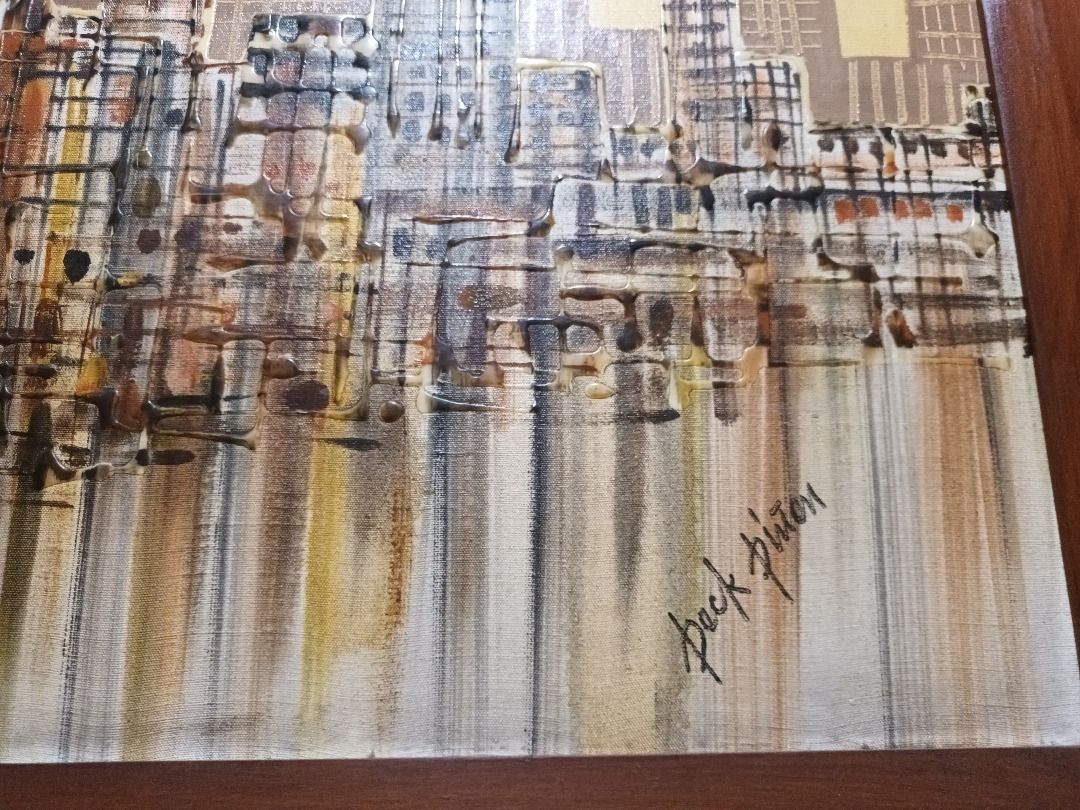 Peck Piñon Art (Category: Frames & Pictures) located in Paranaque City. Submitted by redbully (Listing ID 1423698584, Image 2). Description: Original Peck Piñon artwork Oil on canvass Wooden frame 44" x 32" L x H Estate sale - everything must go! For pick-up only Paranaque near SM Bicutan.