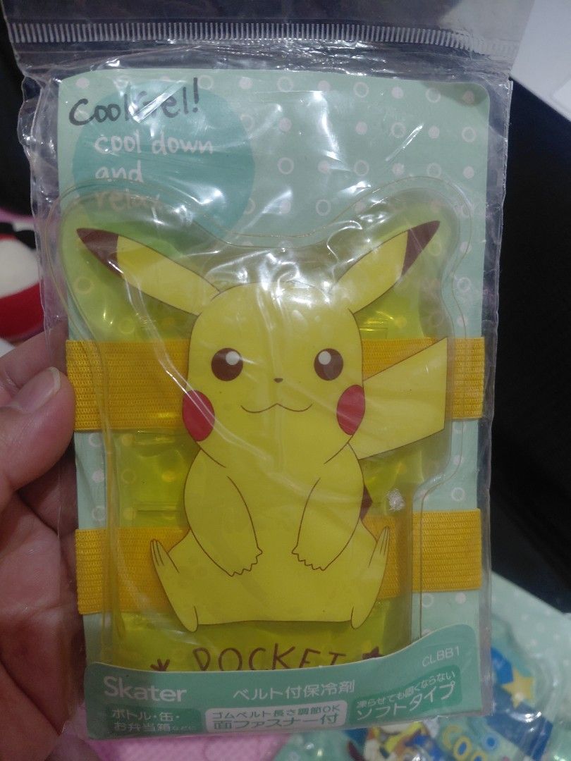 Pokemon Pikachu Cooling Pack by Skater (Category: Character Goods) located in Manila. Submitted by bashamylove0116 (Listing ID 1423714607, Image 1). Description: - Pikachu cooling pack! - Pocket-sized design. - Features Pikachu and yellow straps. - Brand new, still sealed. - Designed by Skater. - Perfect for cooling down! from Japan made by Skater.